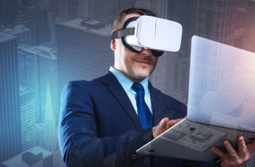 business man on a computer