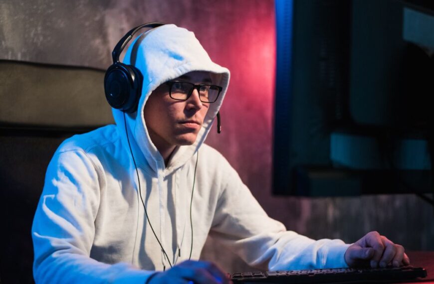 gamer in a hoodie