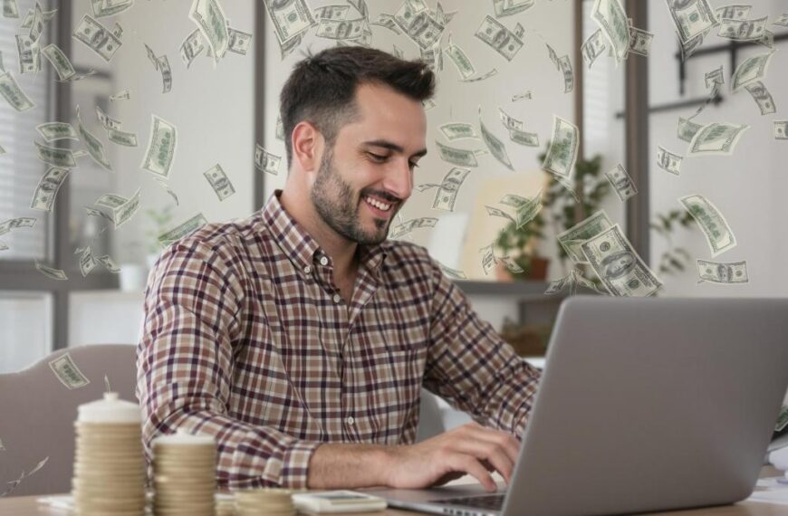 Man working on laptop