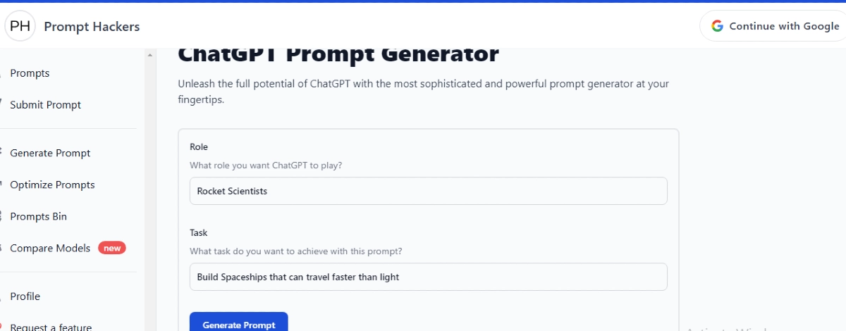 ChatGPT Prompt Generator