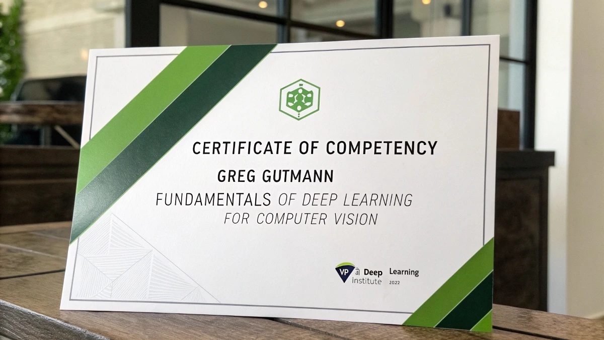 NVIDIA Deep Learning Institute Certificate