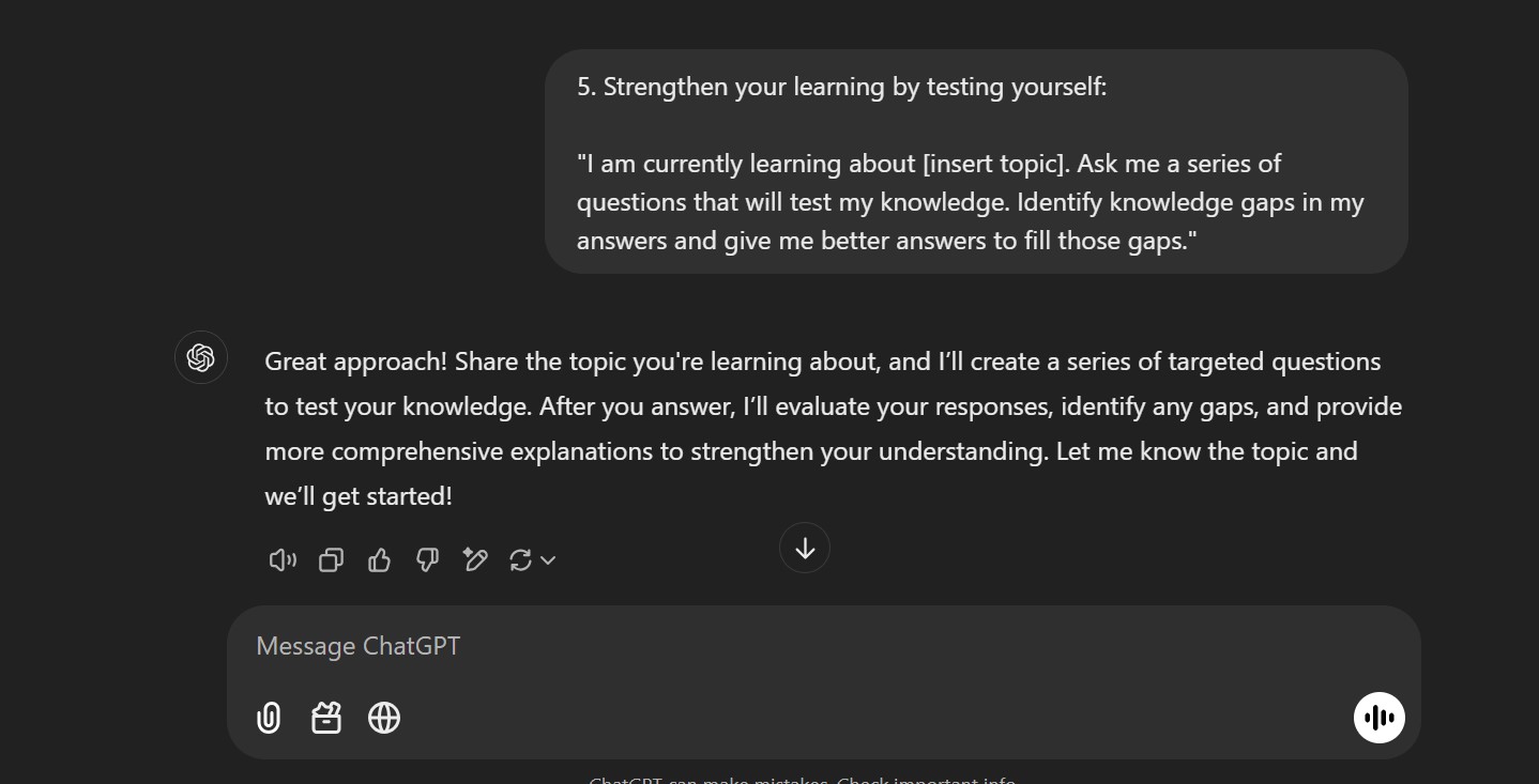 Strengthen your learning by testing yourself