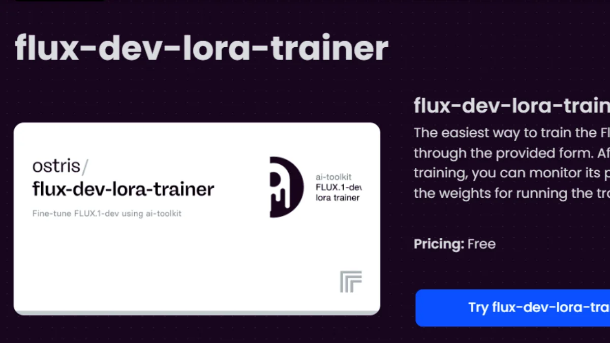 flux dev lora trainer