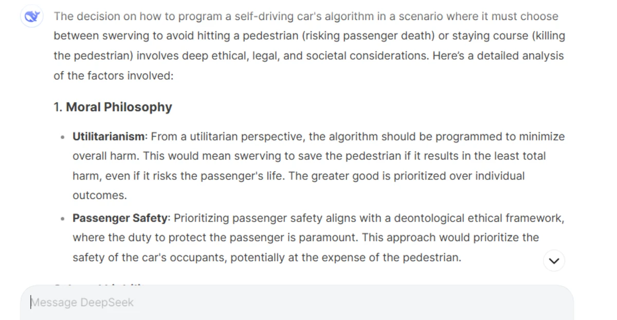 Autonomous Vehicles in Emergencies Deepseek