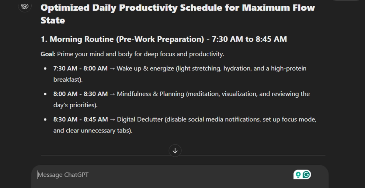 Optimize Flow State for Productivity ChatGPT