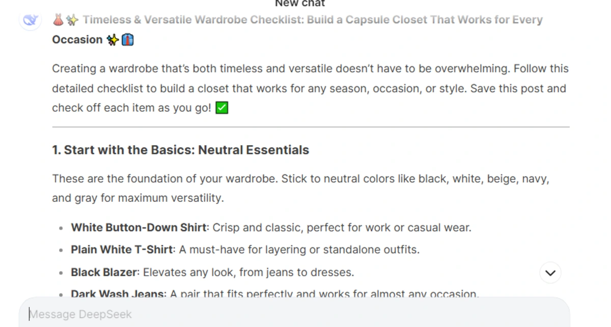 Pinterest Post: Ultimate Fashion Wardrobe Checklist Deepseek