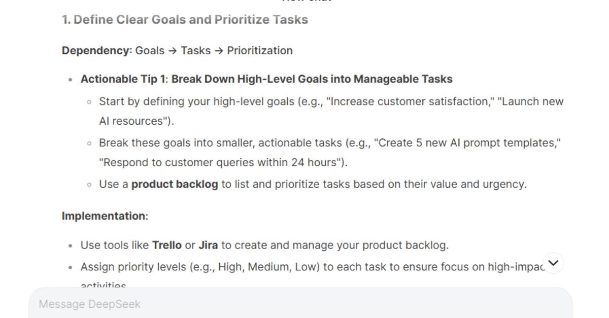 Set Goals Using SMART Goals Framework Deepseek