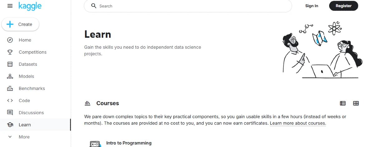 9. Kaggle Learn Micro-Courses + Competitions